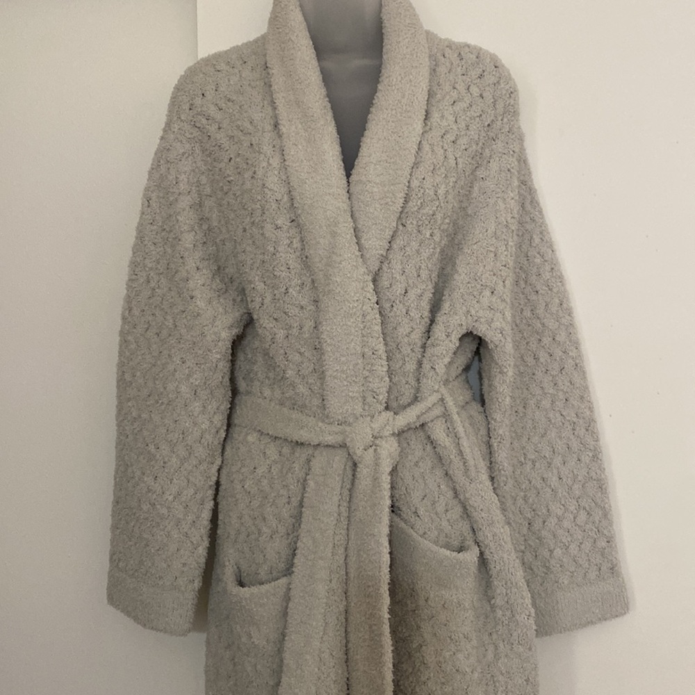 Cozy Gray Women's Robe - Picture 5 of 14